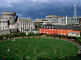 The Circular Garden of Dublin Castle with Its Carved Patterns in the Grass, Dublin, Ireland Photographic Print by Doug McKinlay