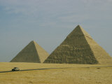 A View of the Great Pyramids of Giza Photographic Print by Bill Ellzey