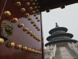 An Ornate Studded Door Opens to the Temple of Heaven Park Photographic Print by Jodi Cobb
