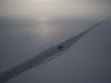 An Aerial View of an Icebreaker Ship Working in the Gulf of Finland Photographic Print by Jodi Cobb