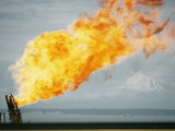 Oil Well Fire Photographic Print by W. E. Garrett