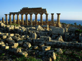 Greek Temple at Selinunte Photographic Print by Sisse Brimberg