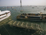 The Hunley Submarine is Raised after Sinking During the Civil War Photographic Print by Ira Block