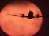 Jetliner Takeoff Framed by Sunset Photographic Print by Doug Mazell