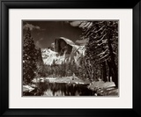 Half Dome, Merced River, Winter Poster by Ansel Adams