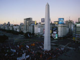 A Rally at the Base of the Obelisk in Plaza De La Republica Photographic Print by Pablo Corral Vega