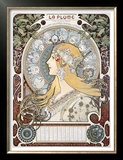 Zodiac Le Plume Posters by Alphonse Mucha