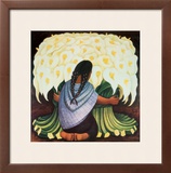 Girl with Lilies Póster por Diego Rivera Girl with Lilies Póster por Diego Rivera