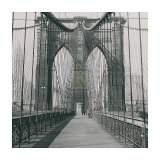 The Brooklyn Bridge, Sunday AM Print The Brooklyn Bridge, Sunday AM Print