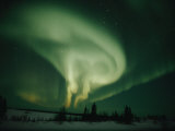 The Aurora Borealis Glows Brightly over Churchill Photographic Print by Norbert Rosing