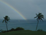 Rainbow over Naselesele Point Lámina fotográfica por James L. Stanfield