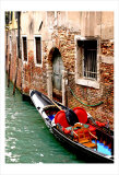 Gondola by a Brick Wall, Venice Poster by Igor Maloratsky