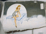 A View of a Painting That Once Decorated the Door of a World War Ii Bomber Photographic Print by Ira Block