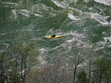 Aerial View of Kayaker on Potomac River Photographic Print by Skip Brown
