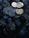Ancient Coins from Shetland Islands Shipwreck Photographic Print by Bates Littlehales