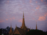Royal Palace Rooftop at Dawn, Phnom Penh, Cambodia Photographic Print by Steve Raymer