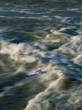 Kayaker Surfing Big Standing Wave on Potomac River Photographic Print by Skip Brown