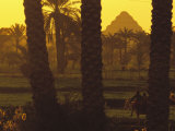 Scenic with silhouette of Step Pyramid of Djoser Lámina fotográfica por Kenneth Garrett