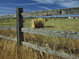 Rolls of Hay Fill a Farmers Field Photographic Print by Raymond Gehman