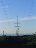 Power Lines Lead from Windmills Overlooking the Bay of Fundy Photographie par Steve Winter