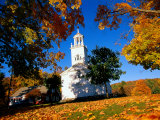 Church and Autumn Foliage, Otis, MA Photographie par Kindra Clineff