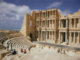 A Restored Theater at the Site of the Ancient Roman City of Sabratha Photographic Print by Robert Sisson