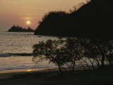 Sunset over Golfo De Papagayo Photographic Print by George F. Mobley