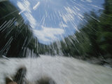 Water Sprays Splash Rafters on the Talkeetna Canyon Rapids Photographic Print by Rich Reid