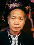 Thai Dam Woman, Looking at Camera, Muang Sing, Laos Photographic Print by Frank Carter