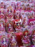 Figurines of Hindu Gods Ganesh and Laxshmi, Sold as Part of the Diwali Festival, Varanasi, India Photographic Print by Greg Elms