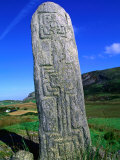 Historic Pillar with Geometric Design, Glencolumbcille, Ireland Photographic Print by Gareth McCormack