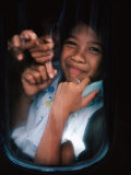 Young Balinese Boys Packed into the Rear of the Car Returning Home After Dance Practice, Indonesia Photographic Print by Adams Gregory