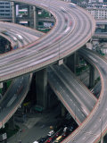 Highway Overpass Near the Yang Bu Bridge, Shanghai, China Photographic Print by Keren Su