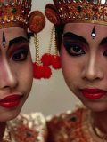Twin Sisters in Legong Costumes Make a Perfect Matched Pair, Indonesia Photographic Print by Adams Gregory