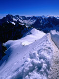 Trekkers Descending from Vallee Blanche, Chamonix, France Photographic Print by Chris Mellor
