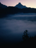 Fish Tail Mountain Above a Layer of Cloud, Pokhara, Gandaki, Nepal Photographic Print by Shannon Nace