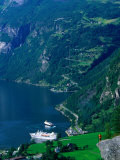 Cruiseship in the Geirangerford, Geiranger, Norway Photographic Print by Anders Blomqvist