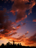Clouds in Sky at Sunset, Truckee, USA Photographic Print by Woods Wheatcroft