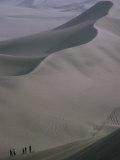 Sand-Boarders Dwarfed by 130M High Sand Dunes of Huacachina, Huacachina, Ica, Peru Photographic Print by Mark Daffey