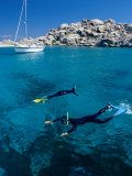 Two People Snorkelling, France Photographic Print by Jean-Bernard Carillet