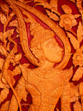 Carved Wooden Temple Doors at Pha That Luang, Vientiane, Vientiane Prefecture, Laos Photographic Print by John Banagan