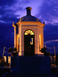 Harbourside Shrine at Puerto Banus Illuminated Against the Evening Sky, Marbella, Andalucia, Spain Photographic Print by David Tomlinson