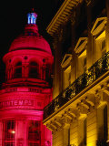 Galleries Lafayette Lit Up at Night for Christmas, Paris, France Photographic Print by Levesque Kevin