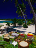Banquet on Beach, Cook Islands Photographic Print by Peter Hendrie