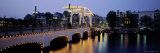 Magere Brug Bridge, Amsterdam, Holland Photographic Print by Walter Bibikow