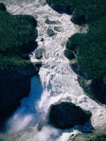 Aerial View of Virginia Falls, Nahini River, Nahanni National Park Reserve, Canada Photographie par Jim Wark