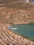 Beach, Mykonos, Greece Photographic Print by Walter Bibikow