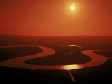 Winding Cuckmere River, Seven Sisters Park, Sussex Lámina fotográfica