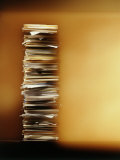 Stack of Papers Fotografie-Druck von Dennis Lane