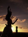 Polynesian Dancer, Ahu Tahai, Easter Island Photographic Print by Angelo Cavalli